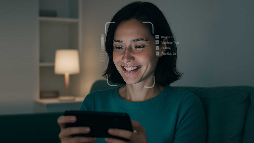 Woman viewing her phone