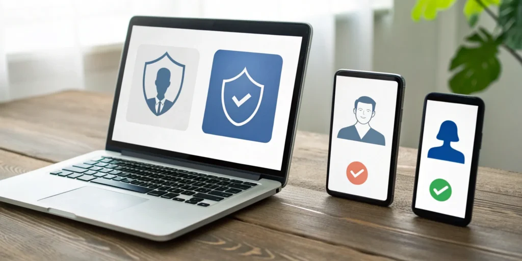 Laptop screen showing top anonymous age verification solutions that protect user privacy.