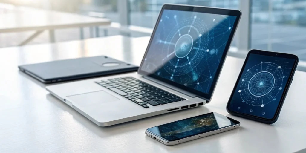 A laptop and phone displaying the user interface for the best AI age verification software.