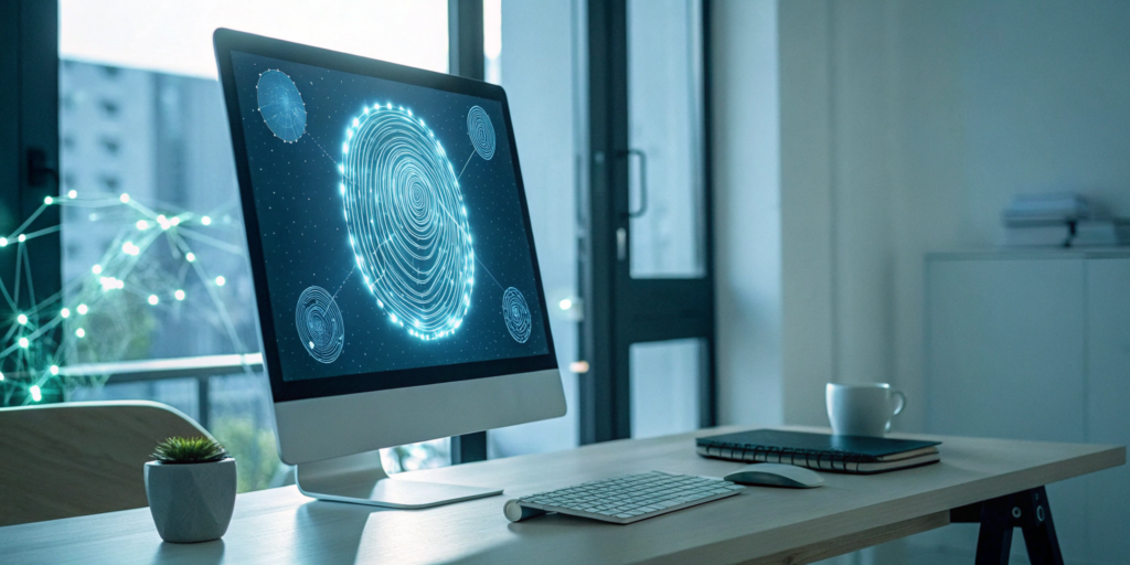 AI age verification system on a screen ensuring online compliance.
