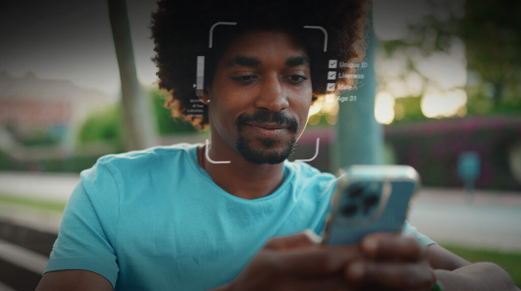 Man viewing his phone