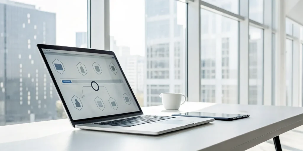 A laptop showing a dashboard for the best age verification software for websites.