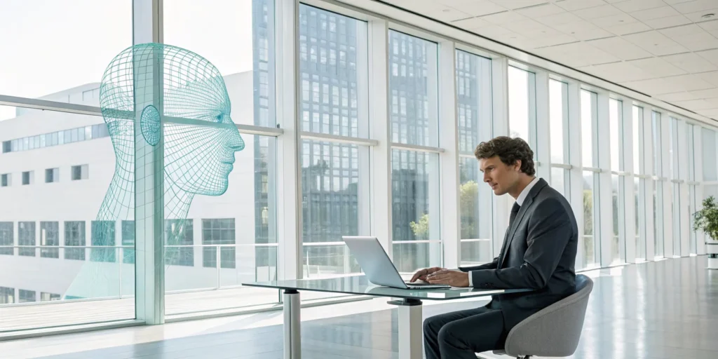 Post-authentication using face recognition to secure a user's laptop session.