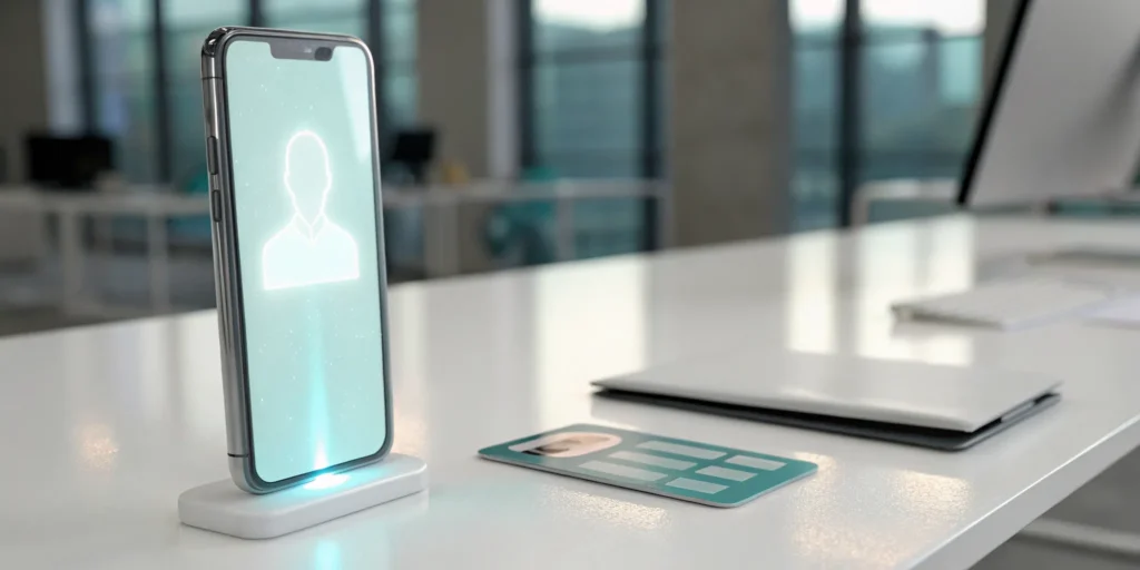 Privacy-preserving age verification using a secure digital ID on a smartphone.