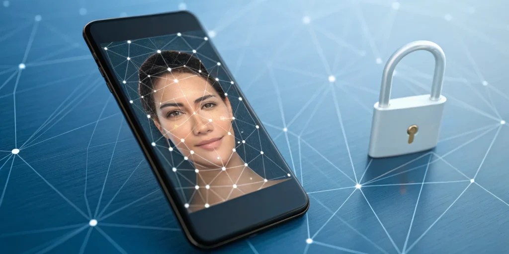 Liveness detection on a smartphone for GDPR-compliant age verification.