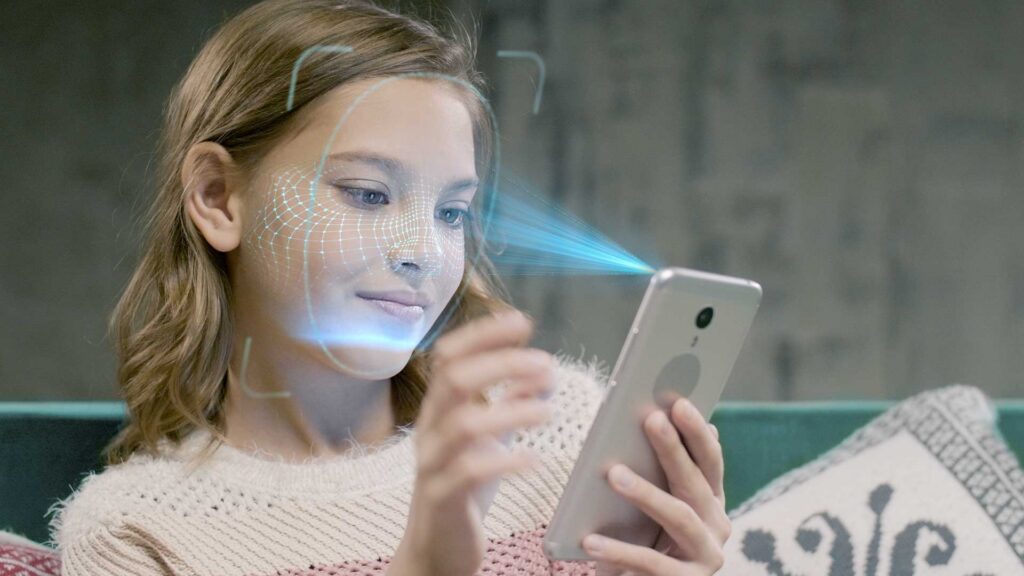 Girl looking at phone