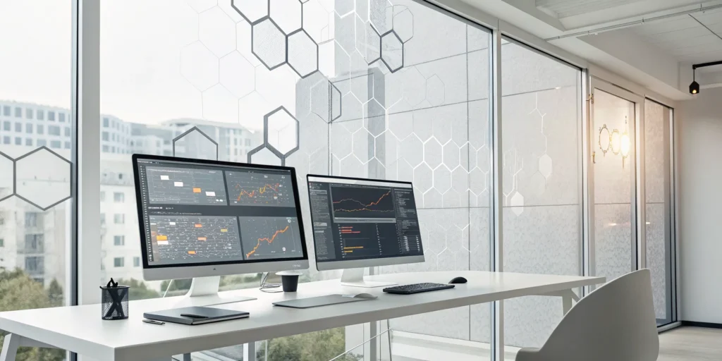 Secure code on dual monitors for preventing injection attacks.