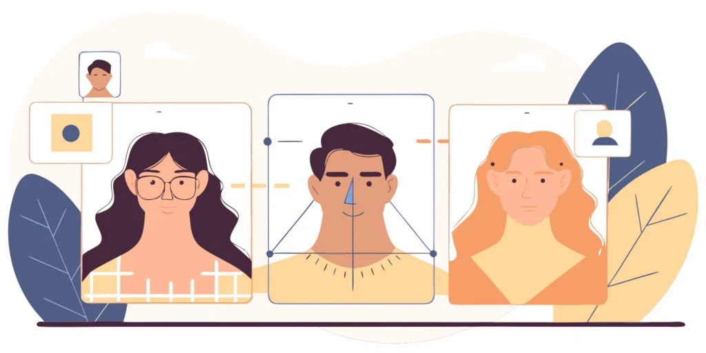 Abstract privacy-first facial verification signals
