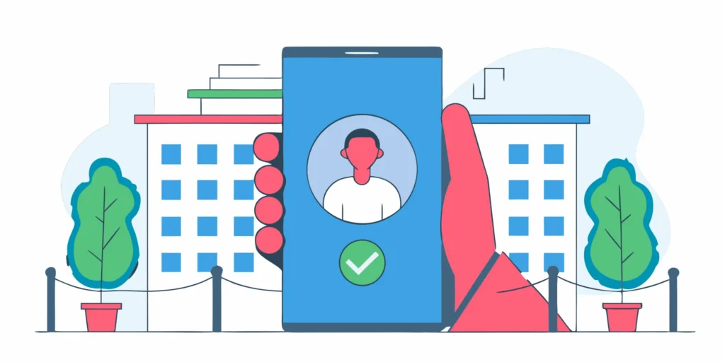 A verified loyalty account on a mobile phone confirms a member's identity for secure hotel check-in.