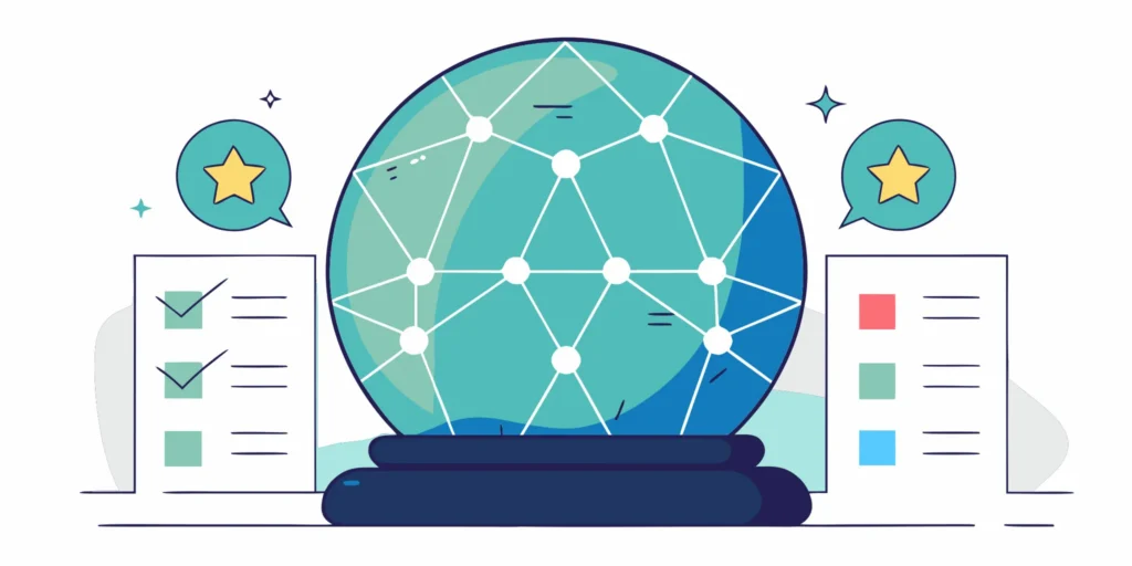 Globe with checklists for AI agent compliance and risk under the EU AI Act.
