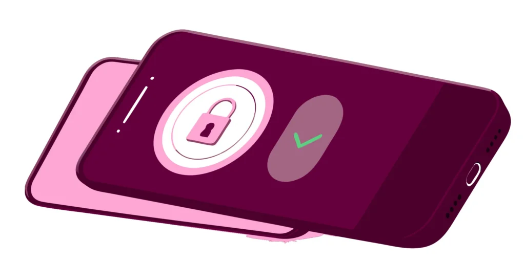 A phone with a padlock and checkmark showing why passwords and 2FA fail transaction security.