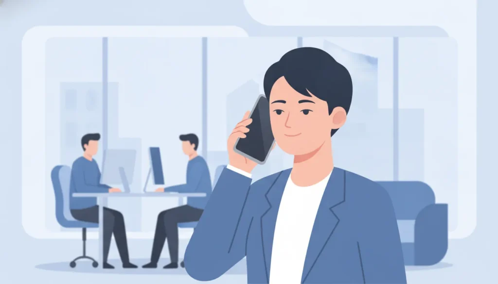 Security professional listening carefully to a phone call during a voice cloning fraud investigation
