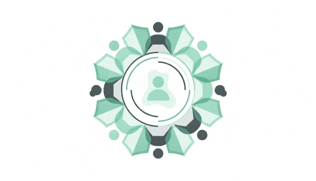 Flat illustration of privacy-preserving age verification for global platforms