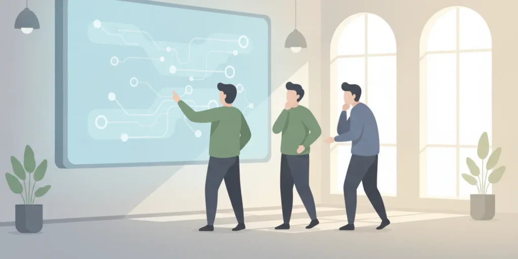 Security team reviewing account risk signals and authentication workflows on a monitor